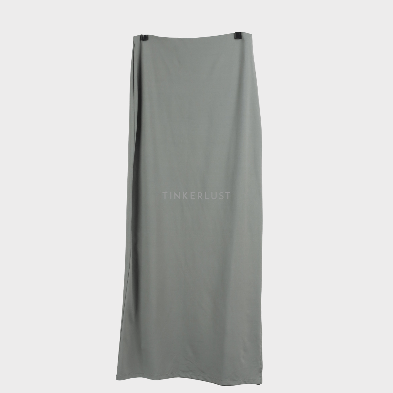 Bershka Sage Green Slit Maxi Skirt