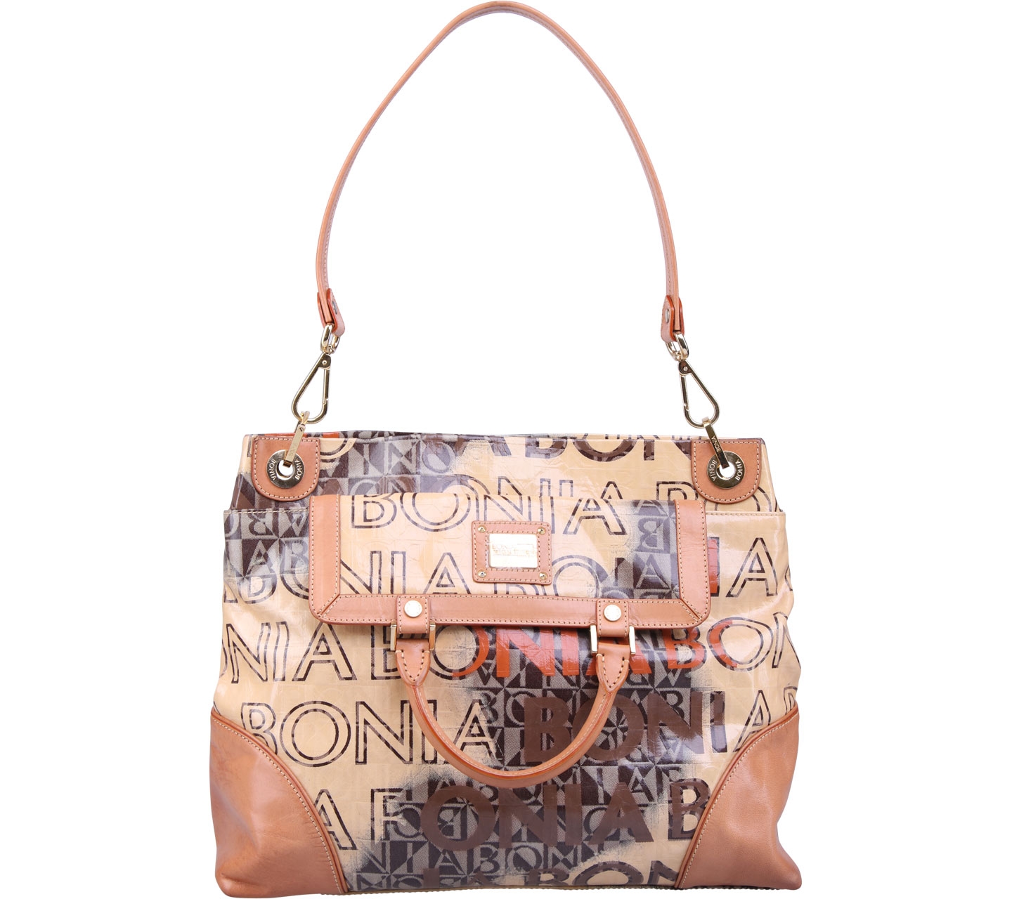 Bonia Brown Bonia Print Handbag