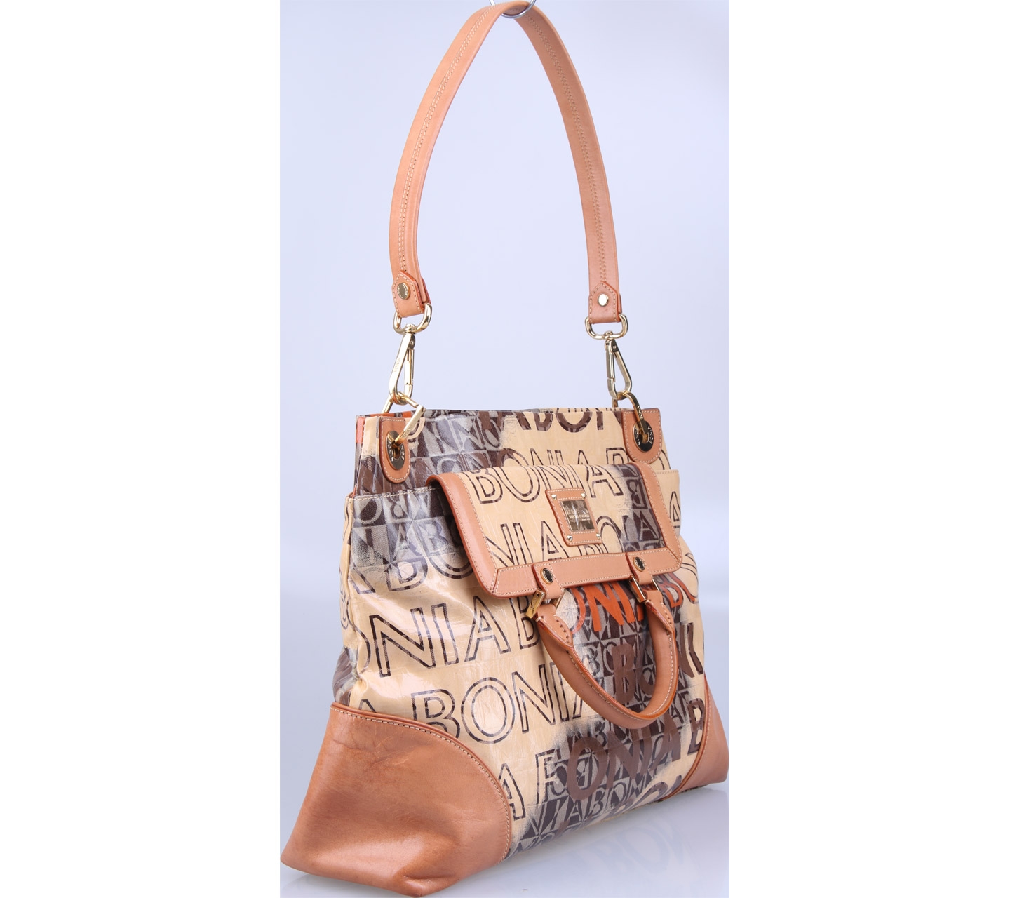 Bonia Brown Bonia Print Handbag