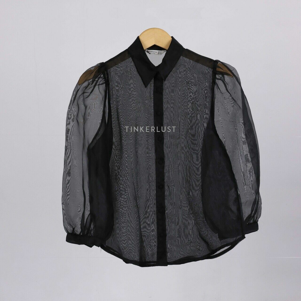 Stradivarius Black Sheer Shirt