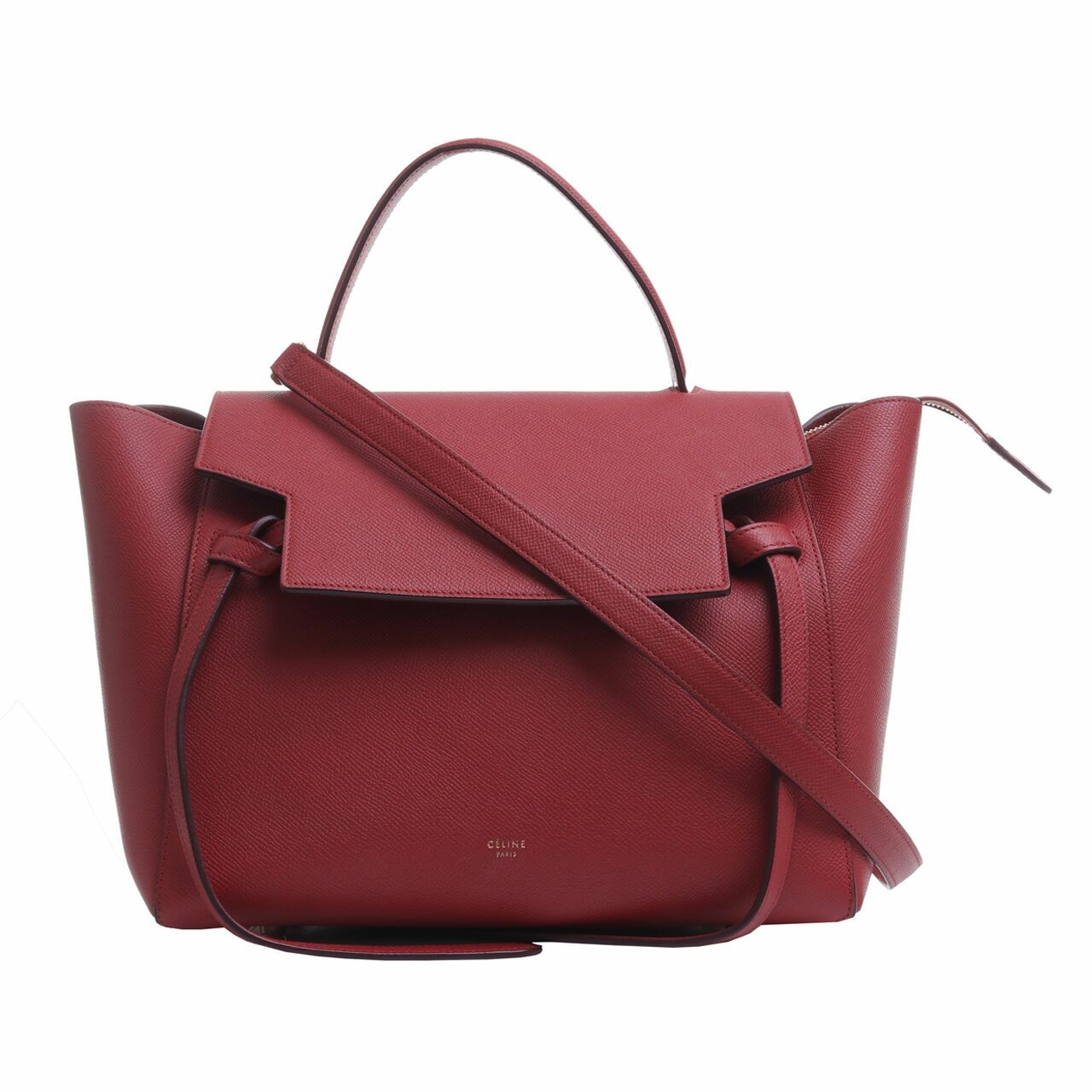 Celine Mini Belt Red Satchel Bag