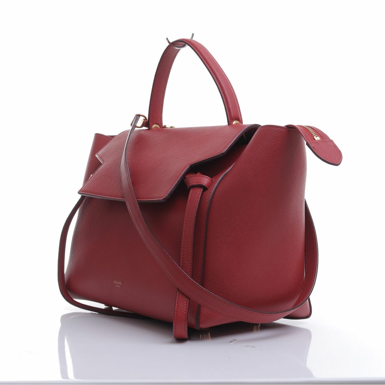 Celine Mini Belt Red Satchel Bag