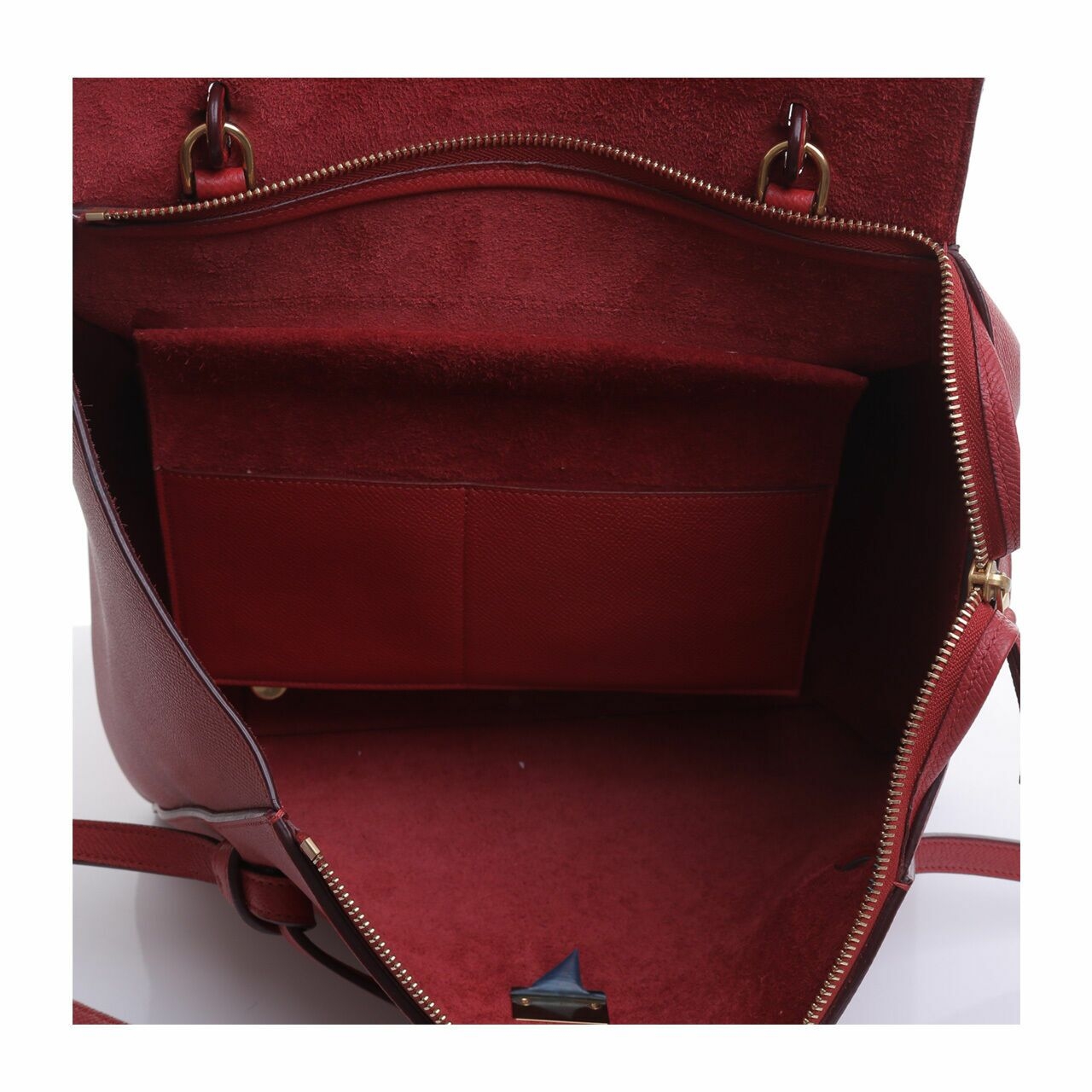 Celine Mini Belt Red Satchel Bag