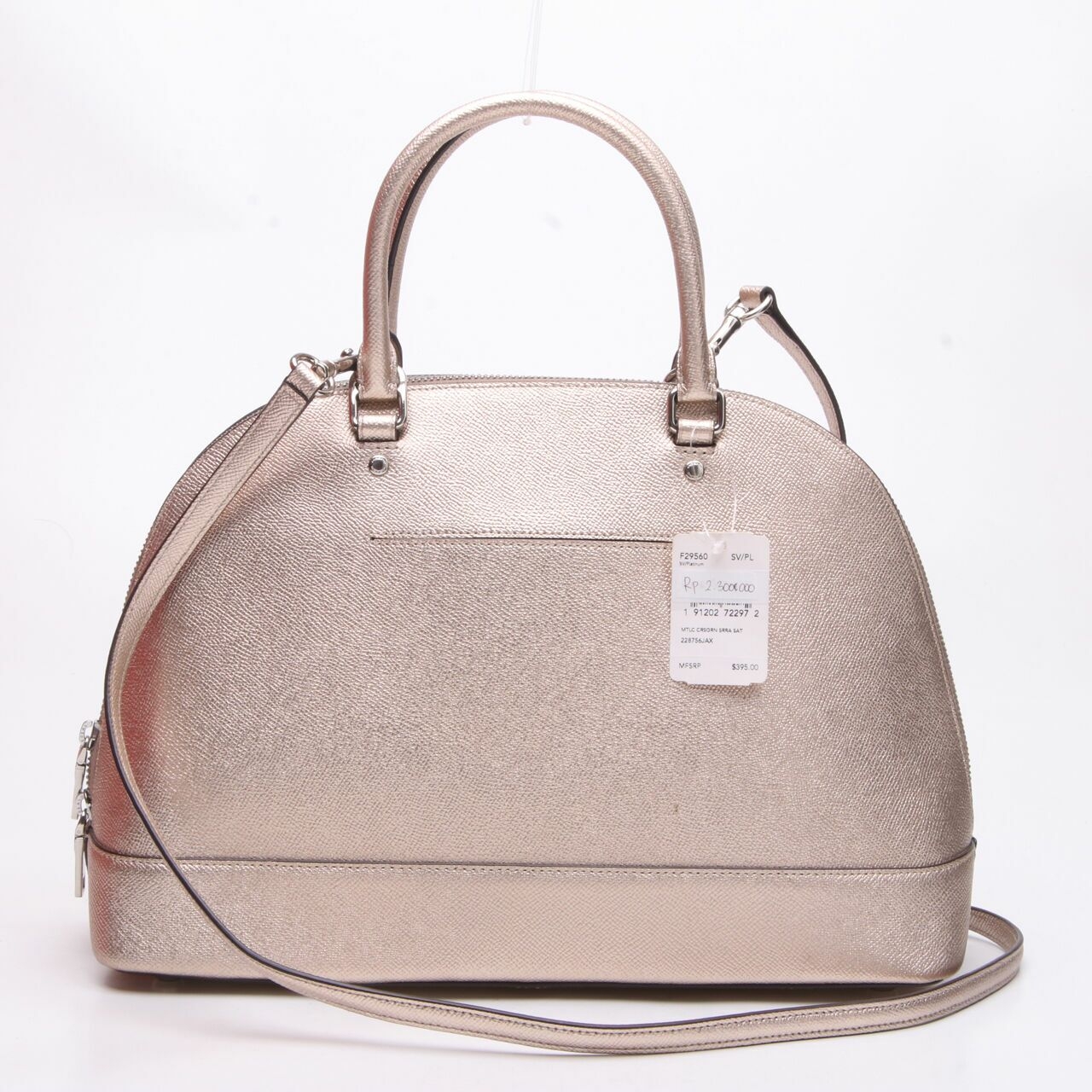 Coach Sierra Large Platinum Gold Satchel Bag