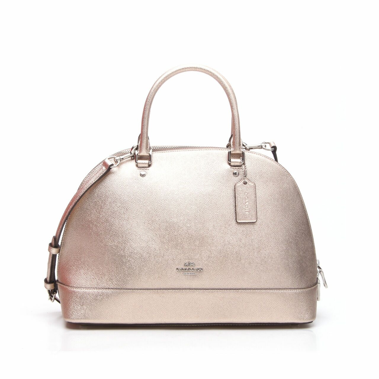 Coach Sierra Large Platinum Gold Satchel Bag