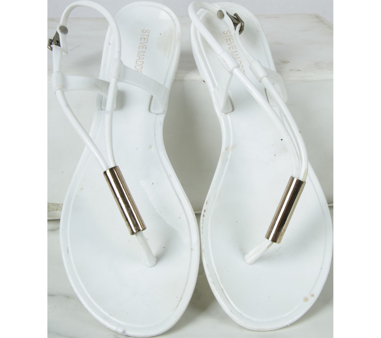 Steve Madden White Sandals