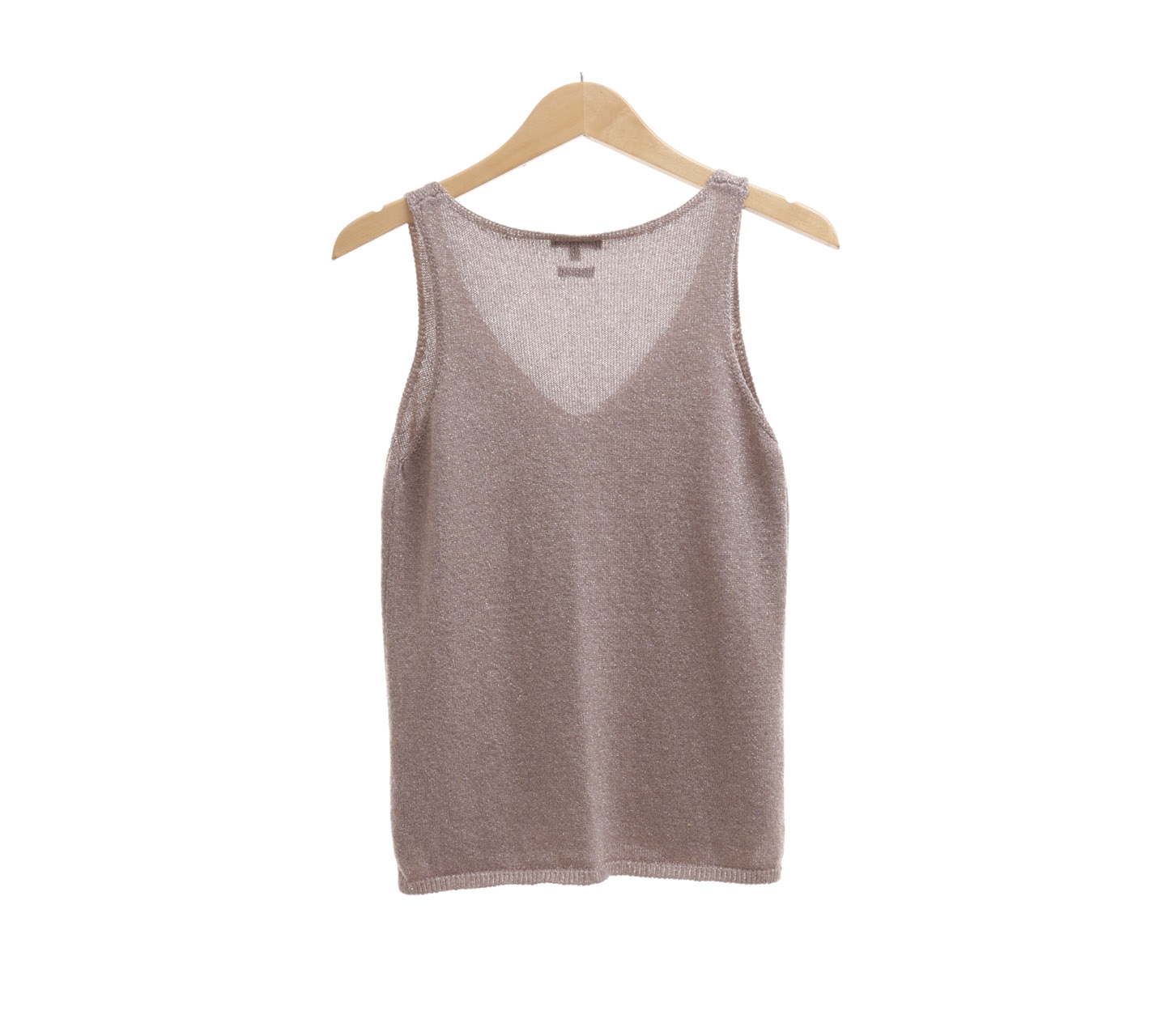 Massimo Dutti Taupe Glitter Sleeveless