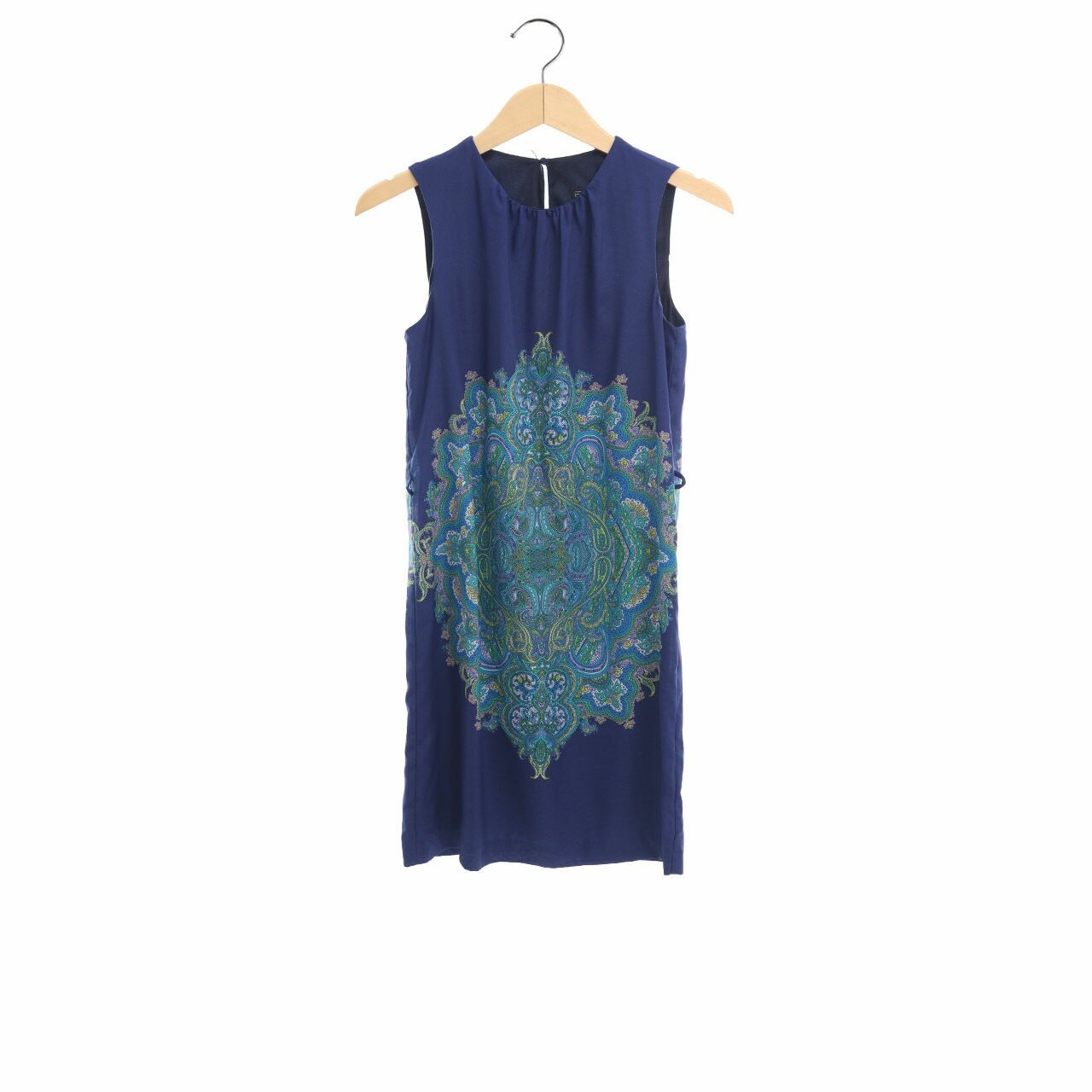 Zara Blue Printed Mini Dress