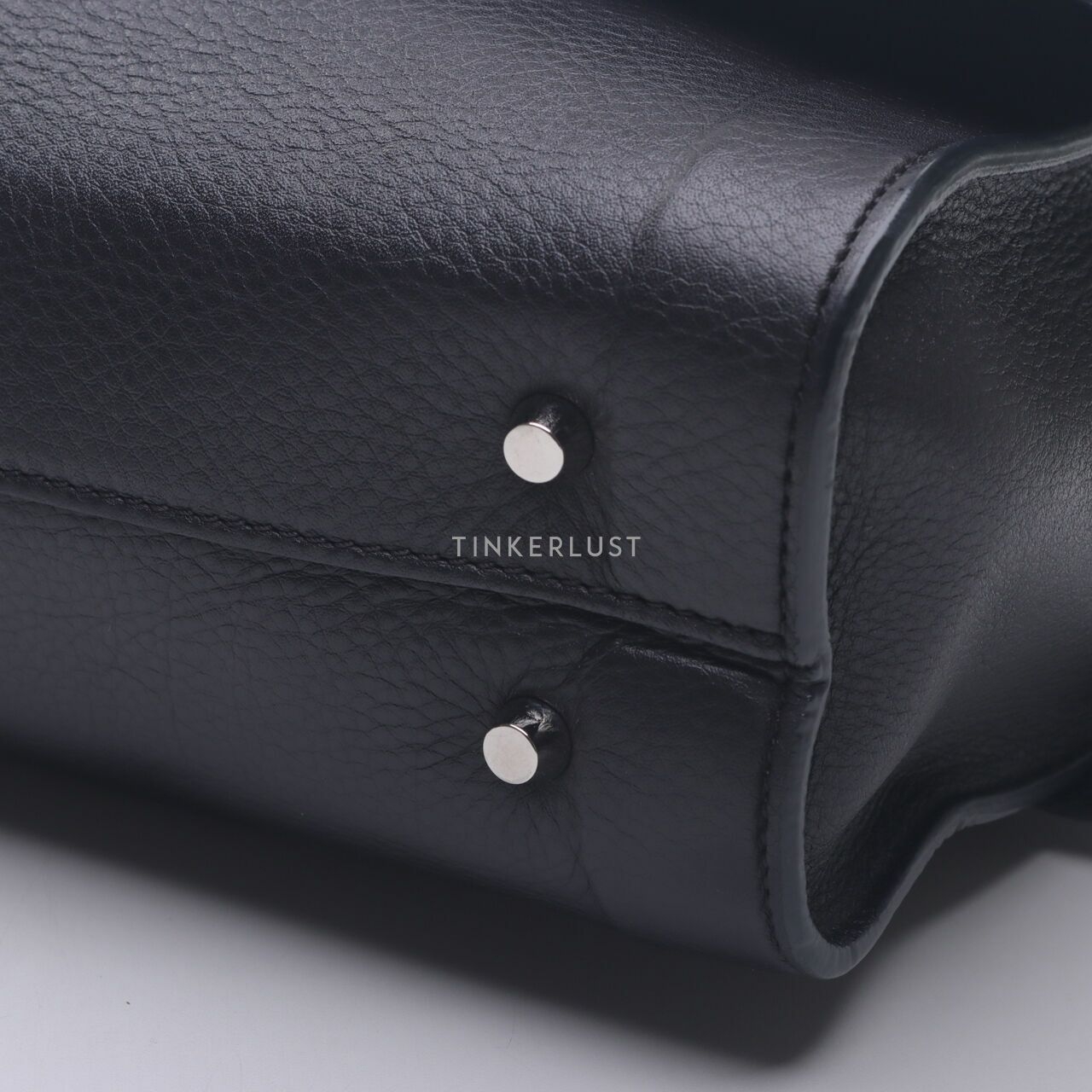 Givenchy Black Grained Calfskin Medium Shark Lock Satchel