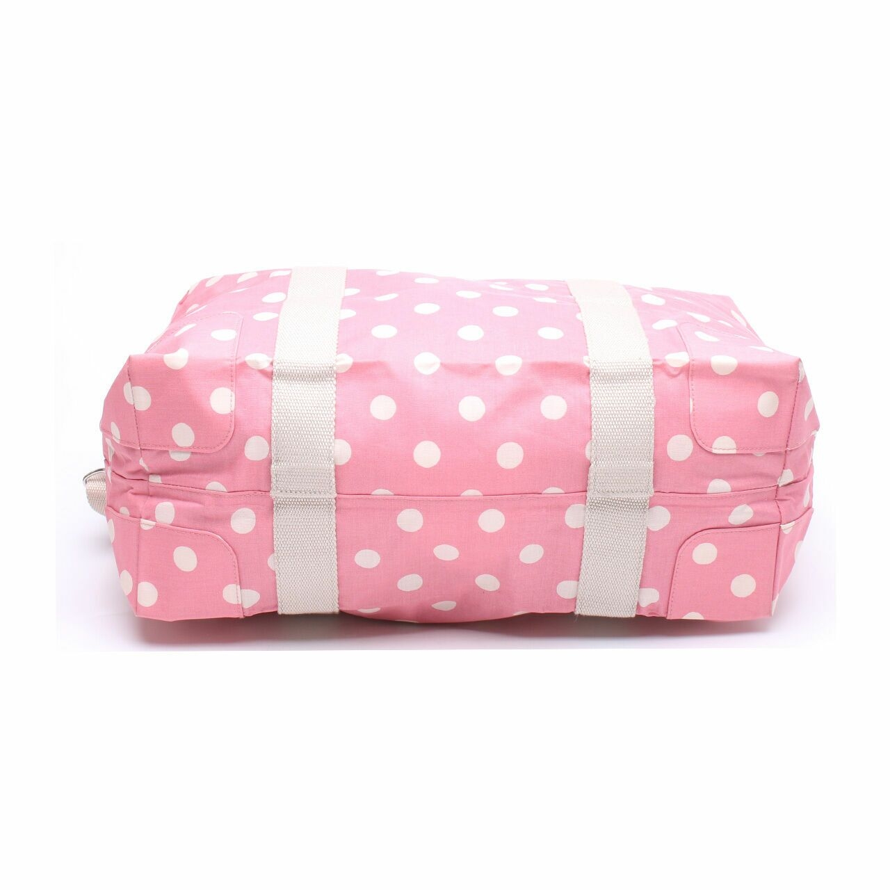 Cath Kidston Pink & Off White Polkadots Large Duffle Bag with long strap and pouch Tote Bag