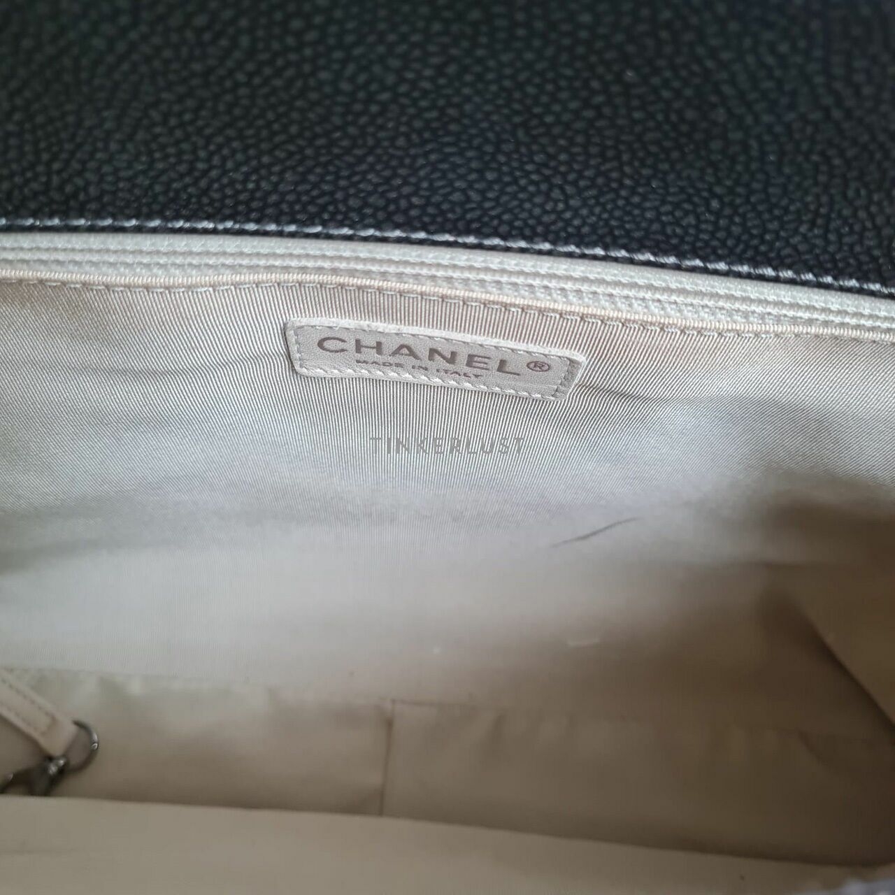 Chanel GST Grey Metalic SHW #15 Tote Bag