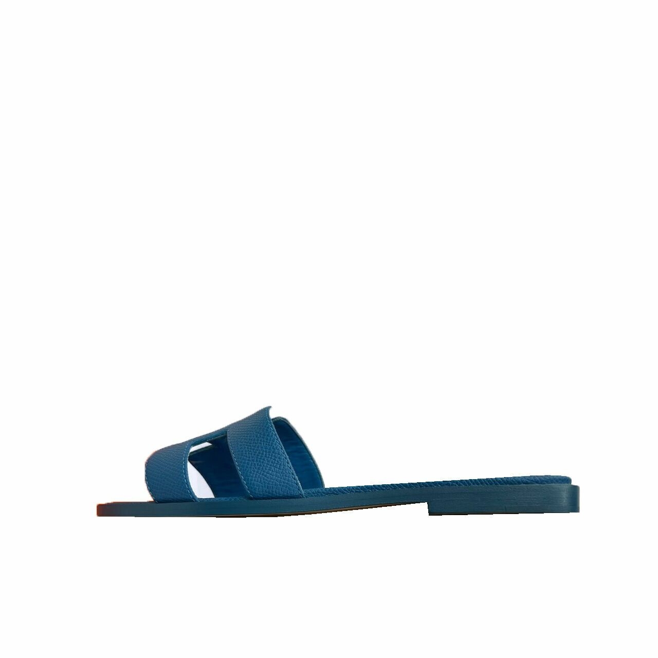 Hermes Oran Epsom Blue Sandals