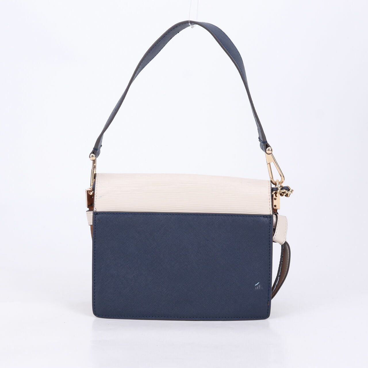 Tory Burch Off White/Navy/Brown Satchel Bag