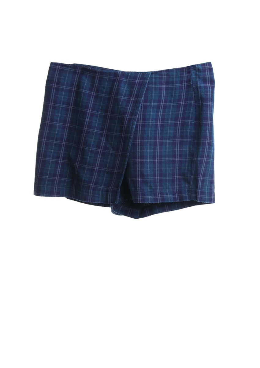 Pull & Bear Multi Colour Plaid Skort Short Pants