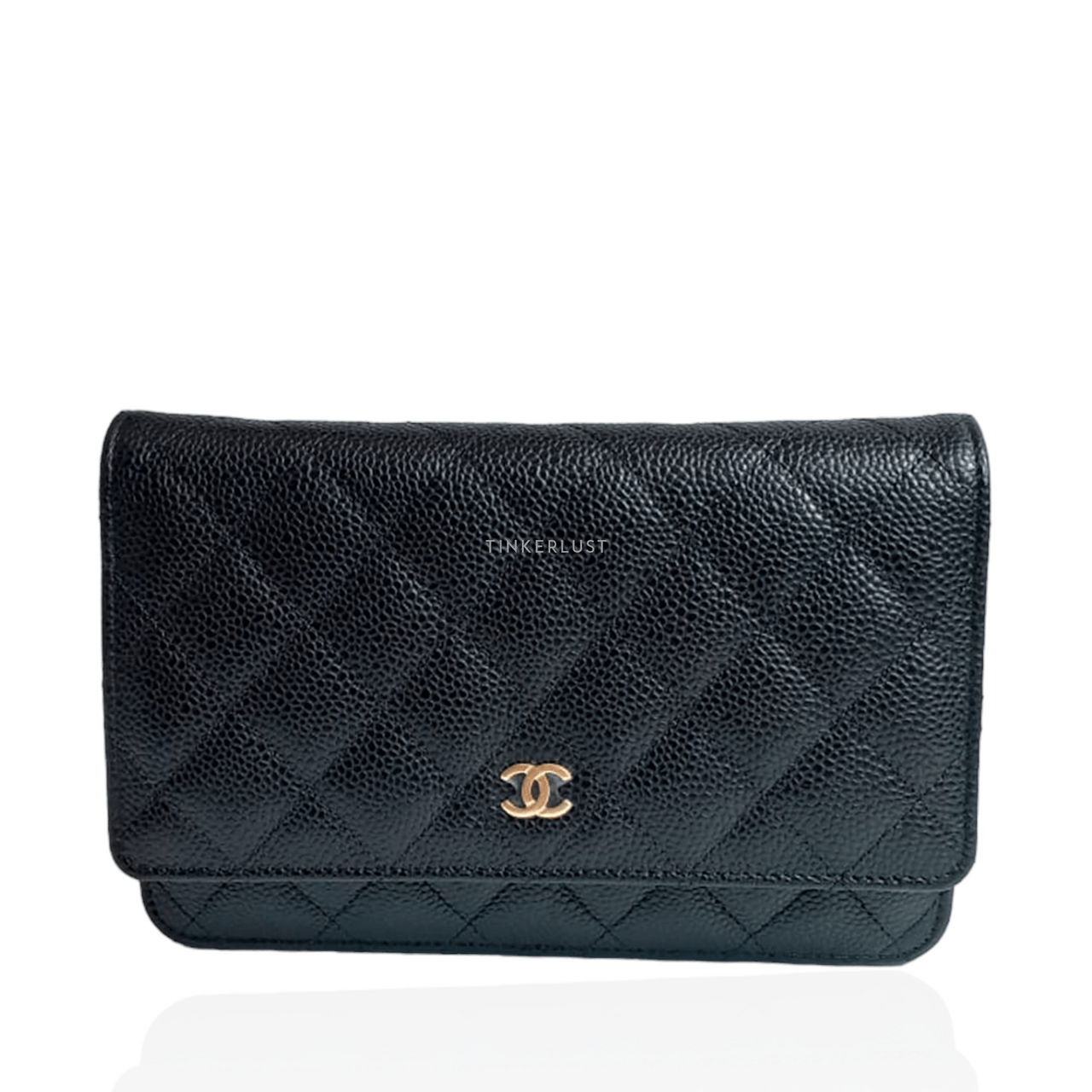 Chanel WOC Black Caviar GHW Chip Sling Bag