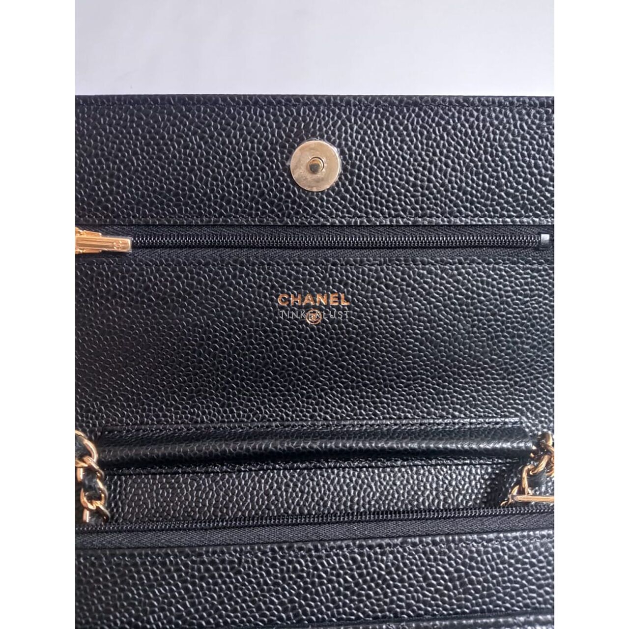 Chanel WOC Black Caviar GHW Chip Sling Bag