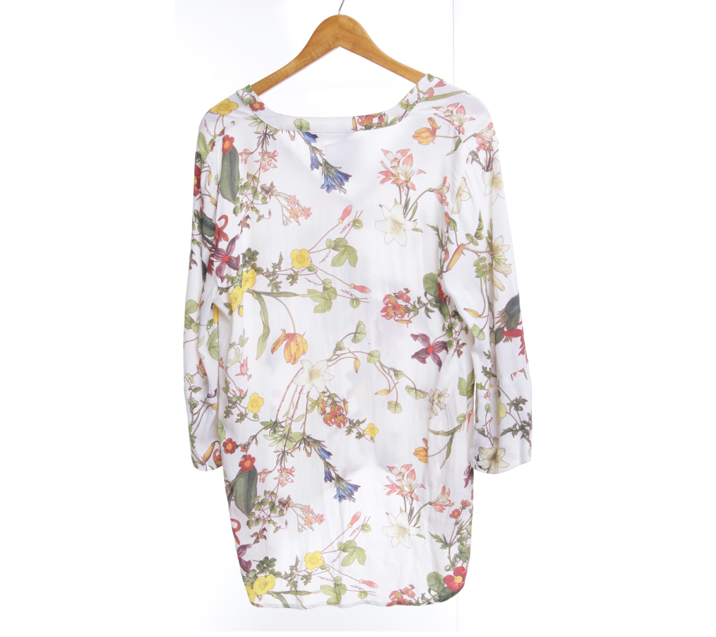 Zara White Floral Blouse