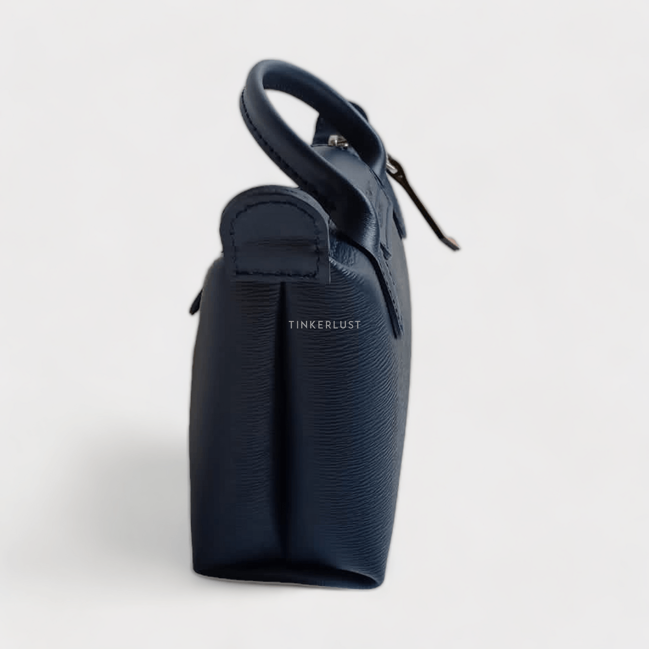 Longchamp Le Pliage City Navy Pouch with Handle Leather