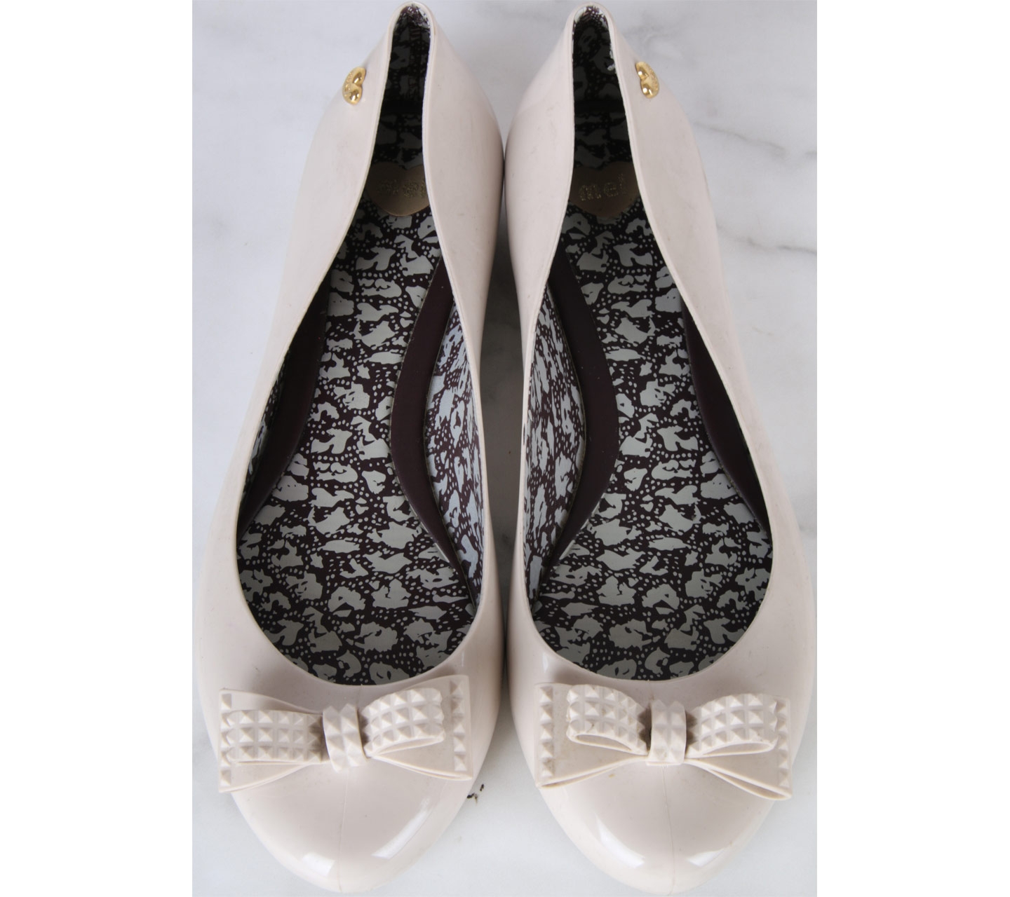 Melissa Cream Pop Bow Flats