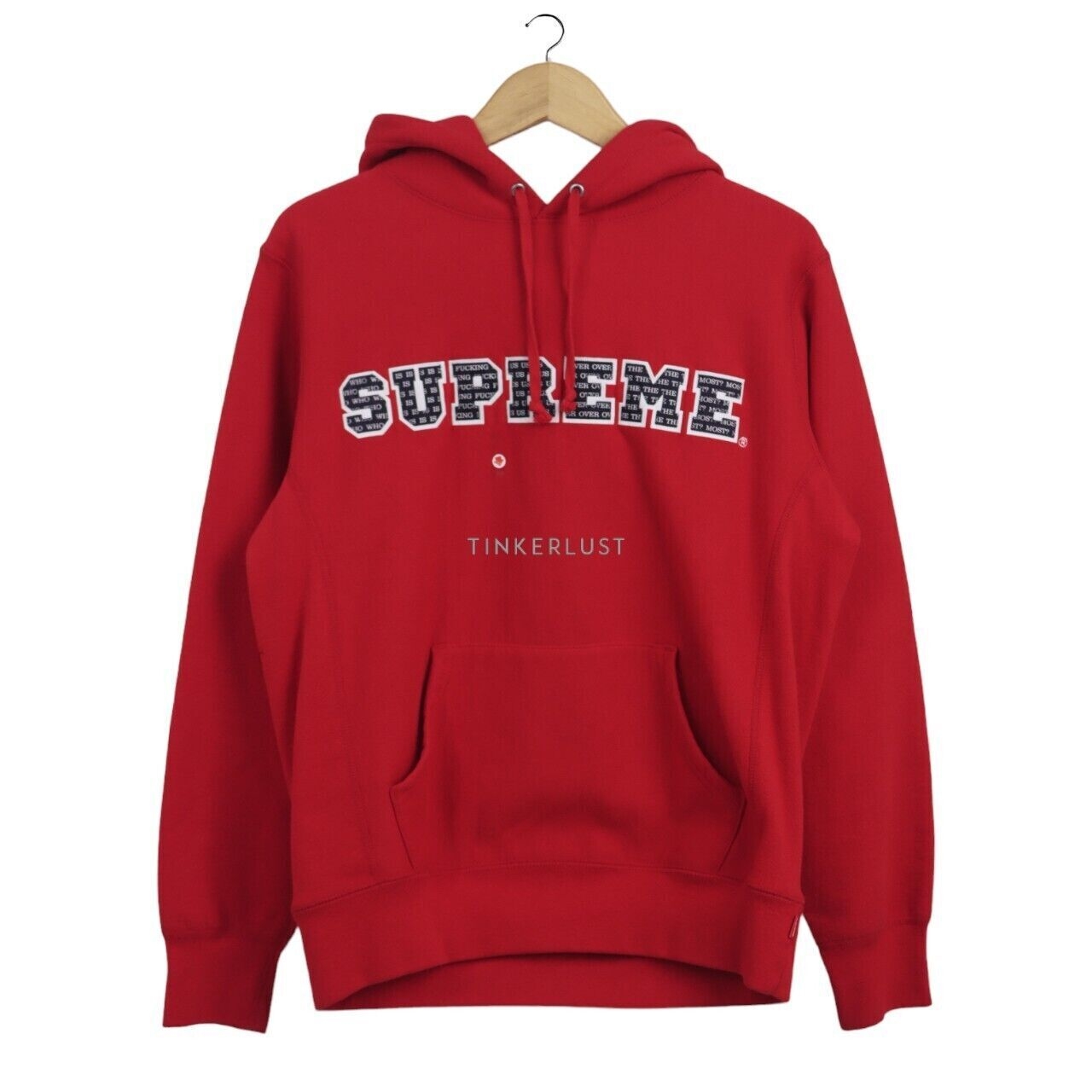 supreme Logo Red Hoodie Jacket