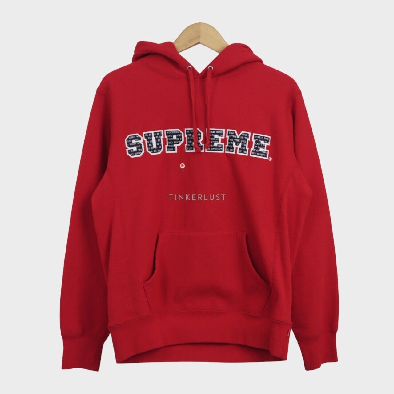 supreme Logo Red Hoodie Jacket