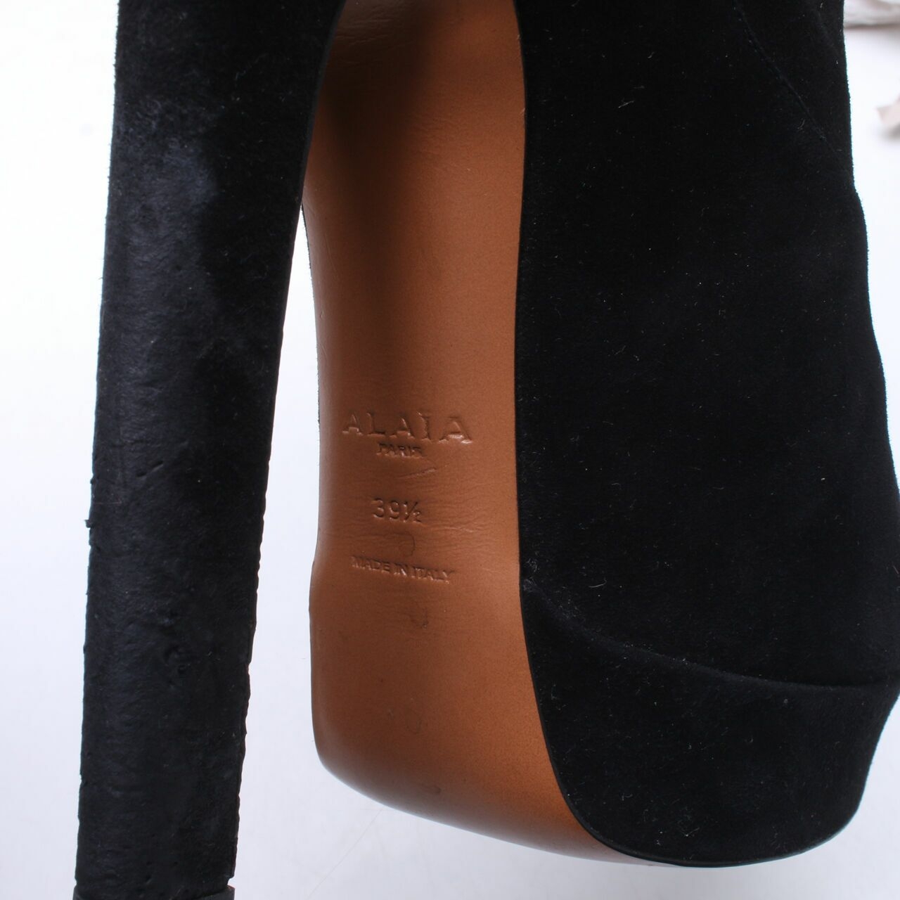 Alaia Black Suede Ankle Boots