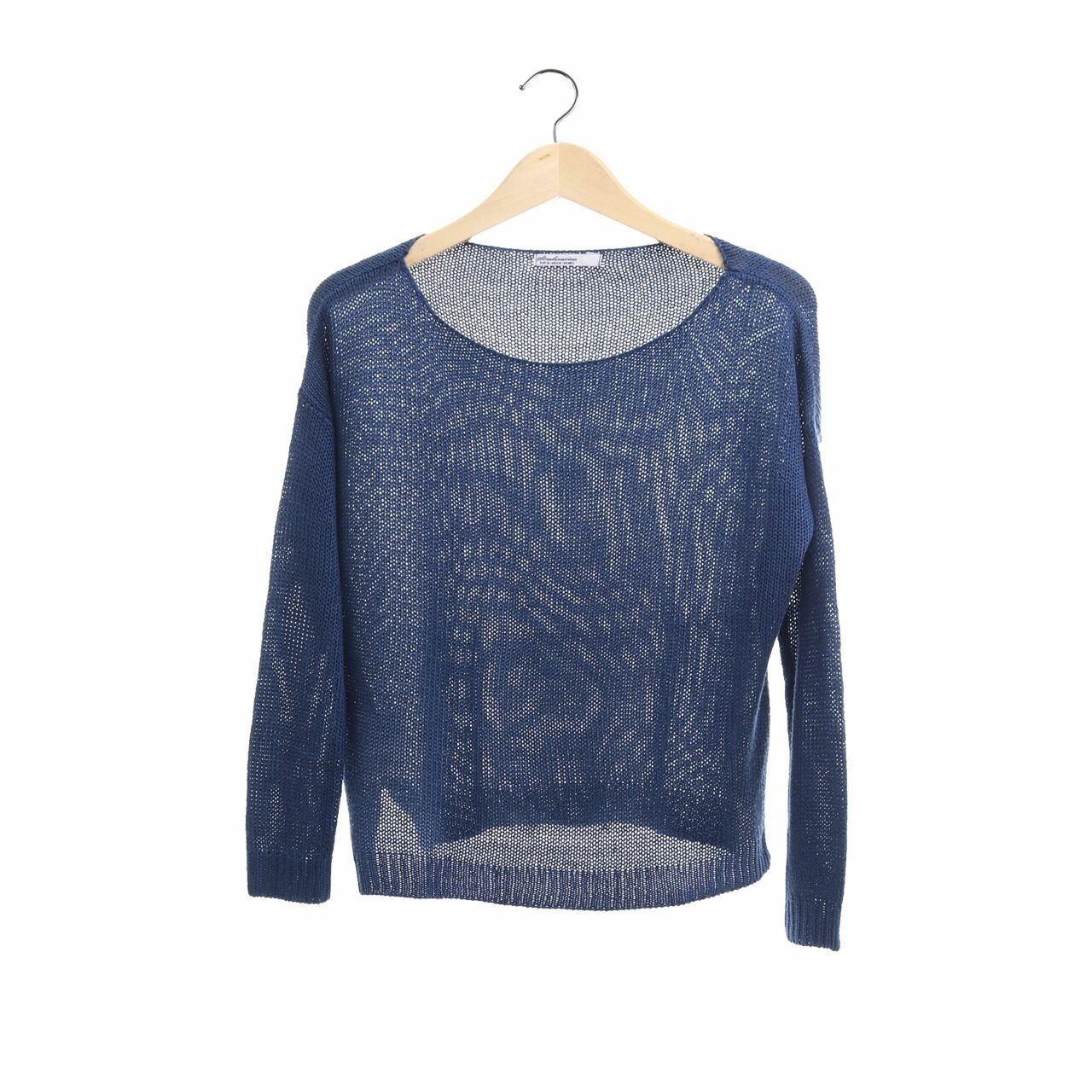 Stradivarius Blue Perforated Blouse