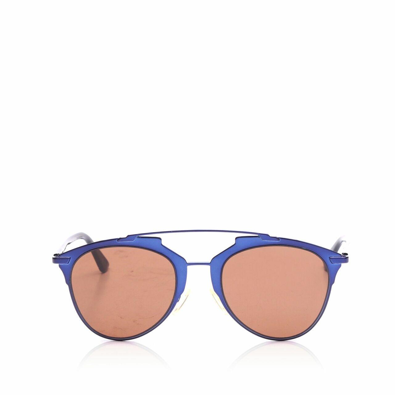 Christian Christian Dior  Blue Metal and Acetate Peaked Reflected Sunglasses