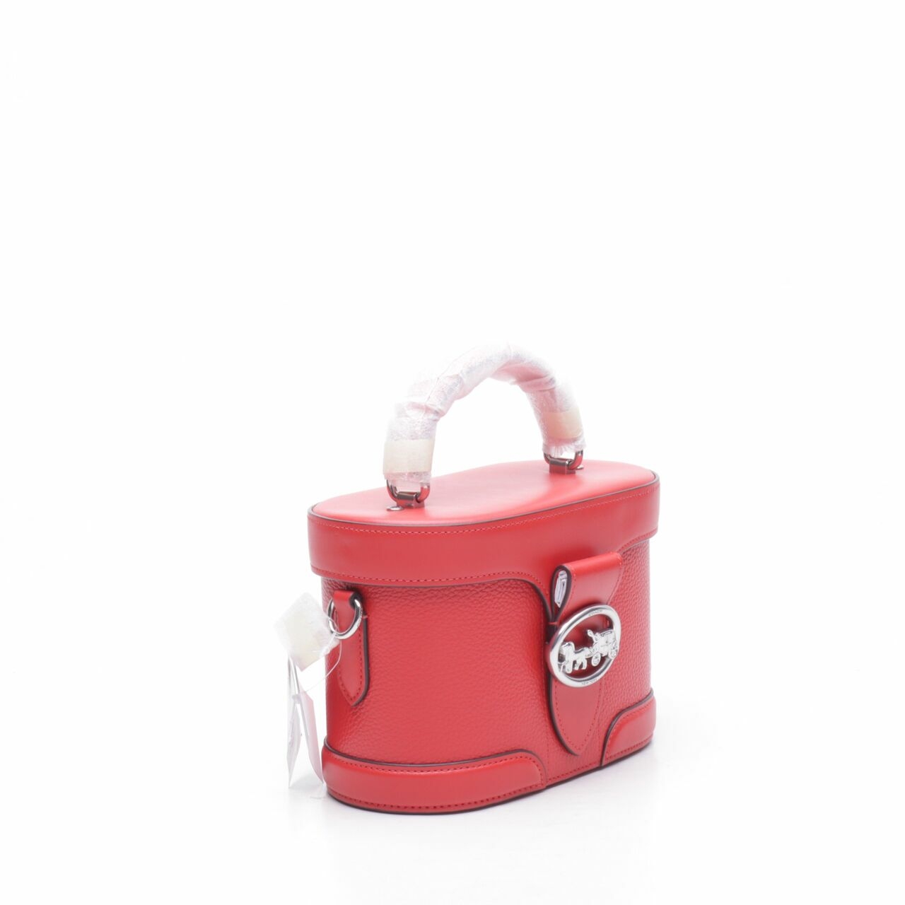 Coach Georgie Gem Bright Poppy Pebble Leather Crossbody Bag 