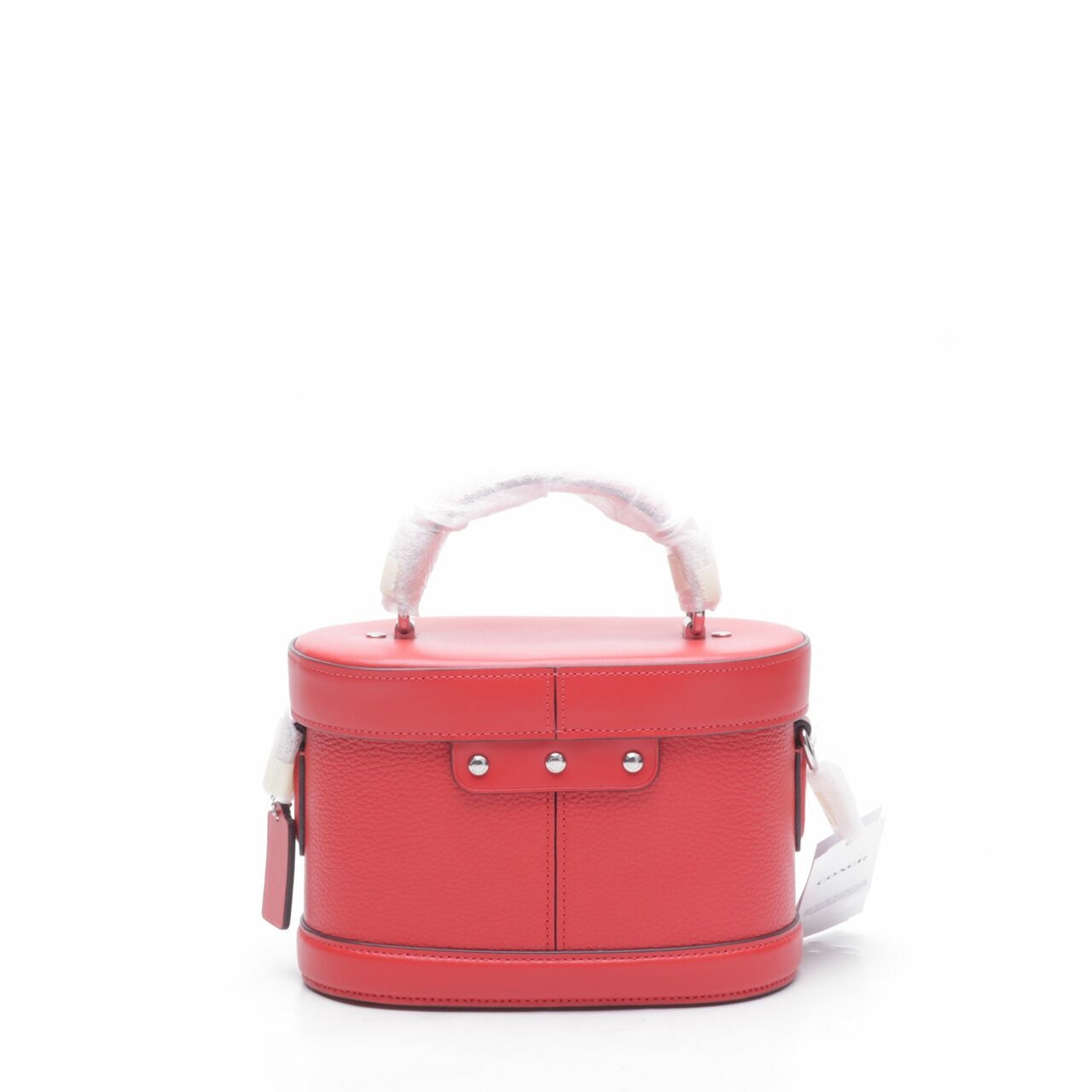 Coach Georgie Gem Bright Poppy Pebble Leather Crossbody Bag 