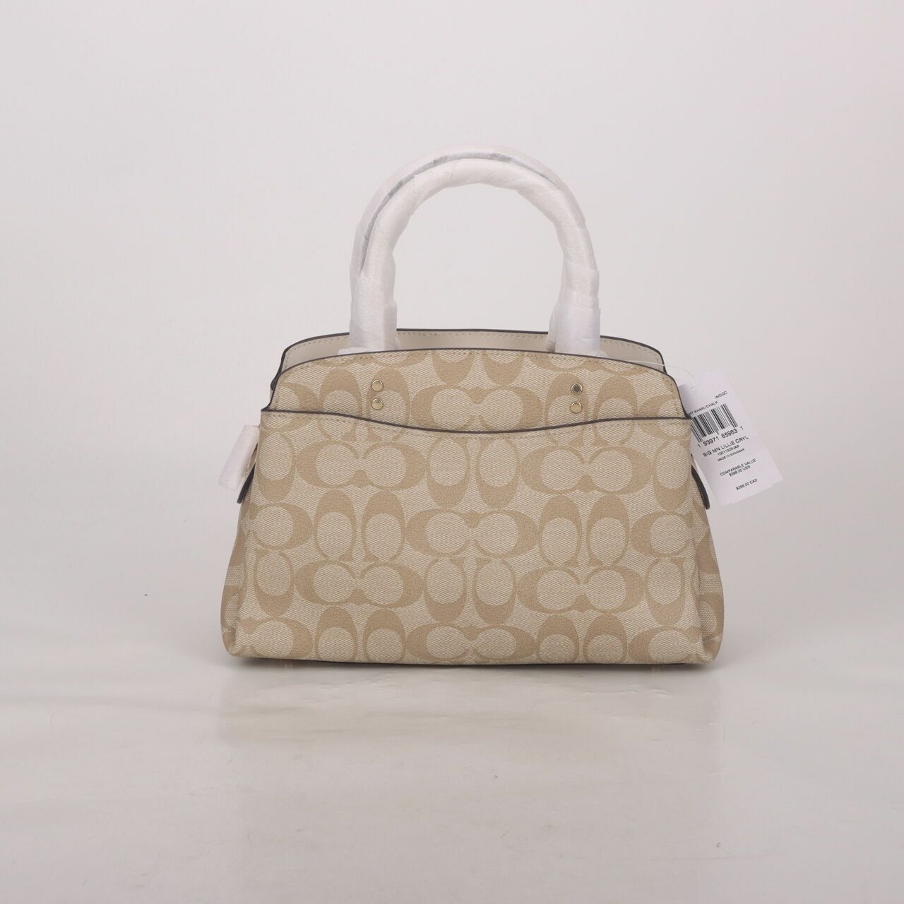 Coach 91494 Signature Mini Lillie Carryall Light Khaki/Chalk Satchel