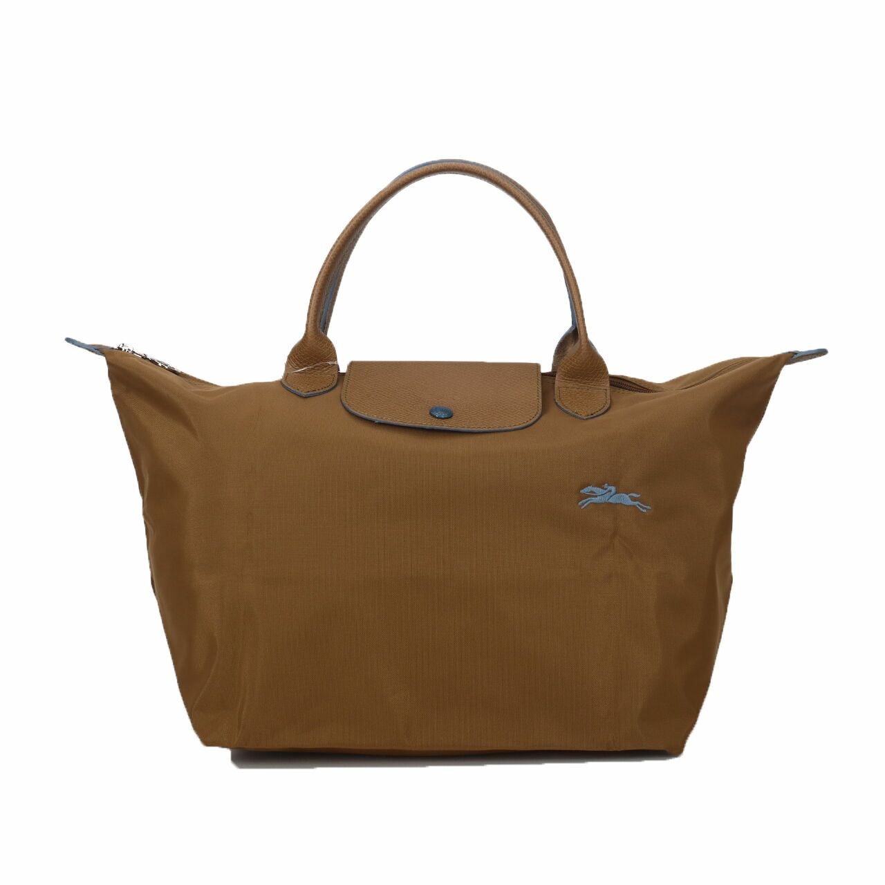 Longchamp Le Pliage Small Short Handle Khaki Handbag