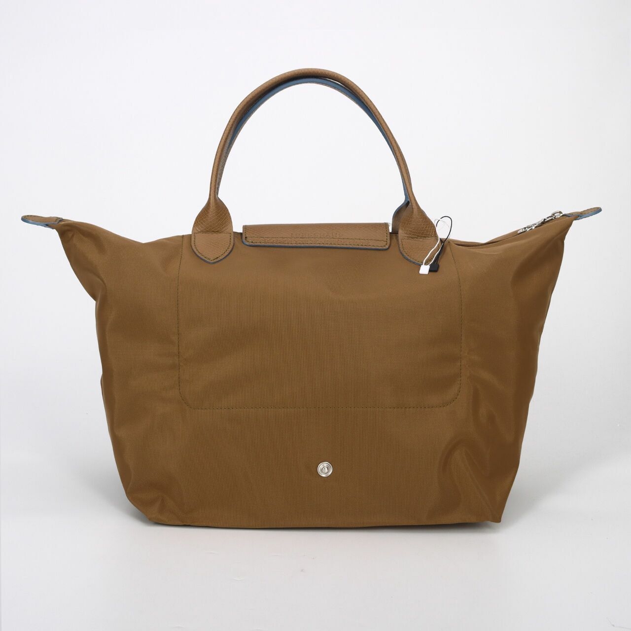 Longchamp Le Pliage Small Short Handle Khaki Handbag