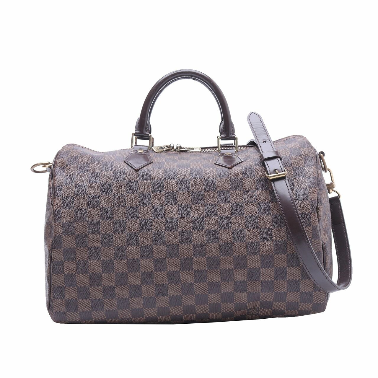 Louis Vuitton Damier Ebene Speedy Bandouliere 35 Satchel Bag