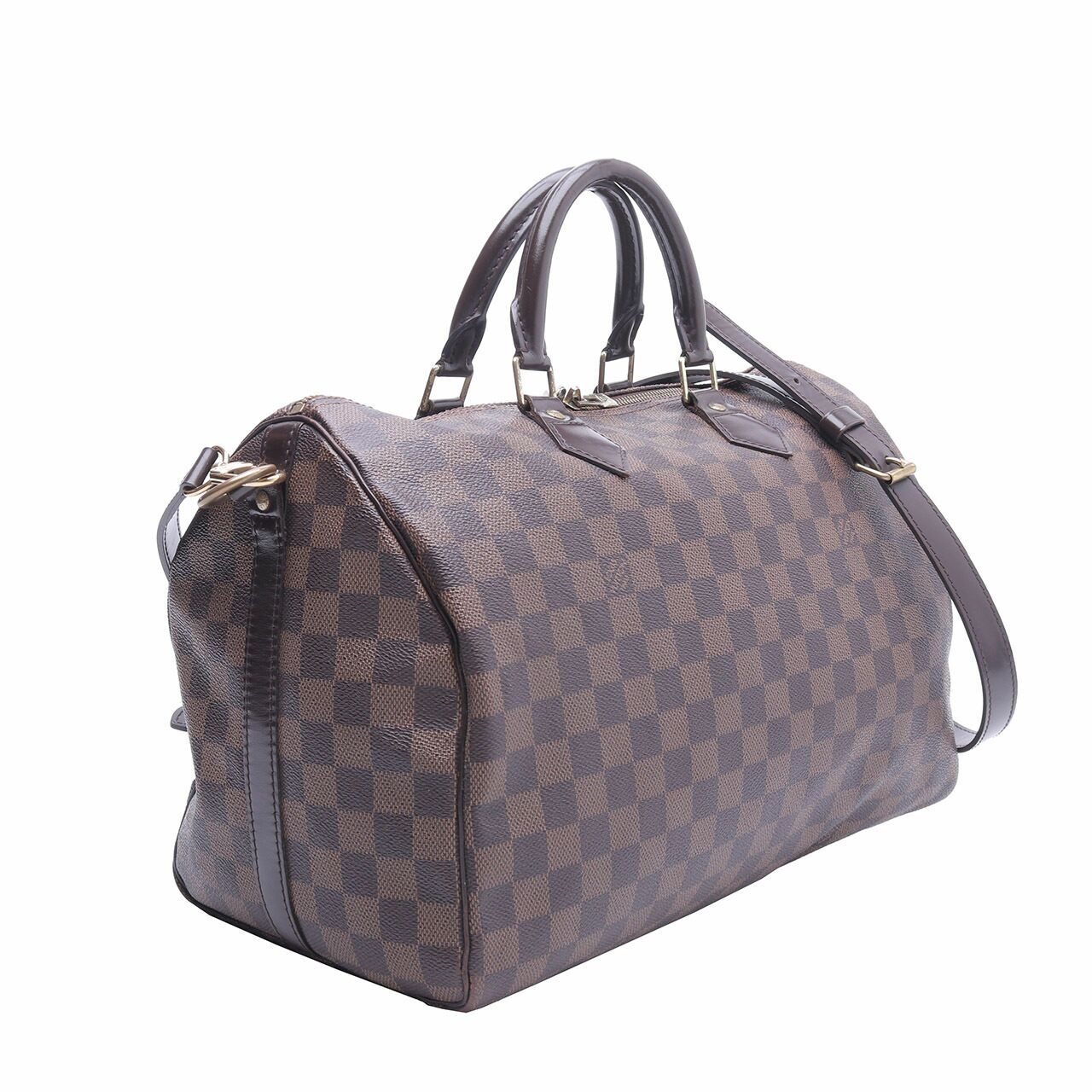 Louis Vuitton Damier Ebene Speedy Bandouliere 35 Satchel Bag