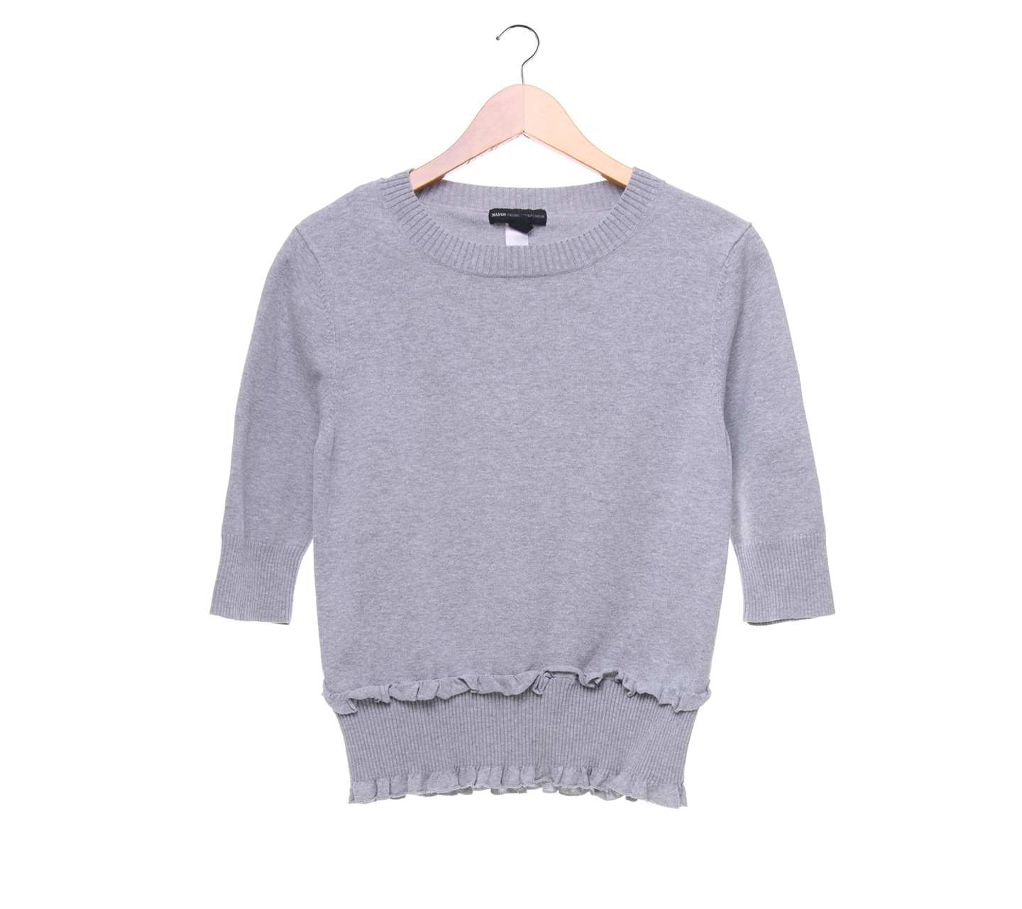 Mango Grey Knit Blouse