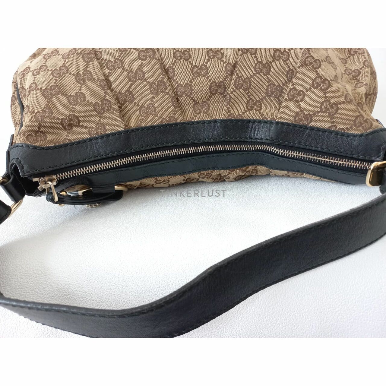 Gucci Sukey Canvas Shoulder Bag 2010 Brown & Black 