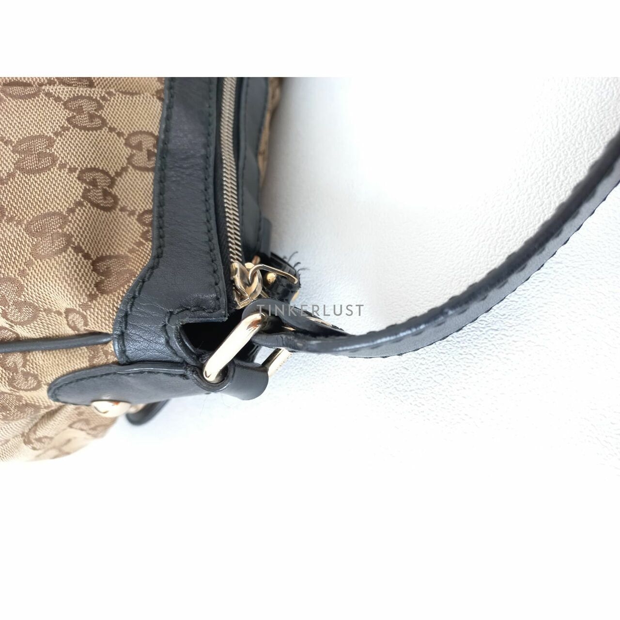 Gucci Sukey Canvas Shoulder Bag 2010 Brown & Black 