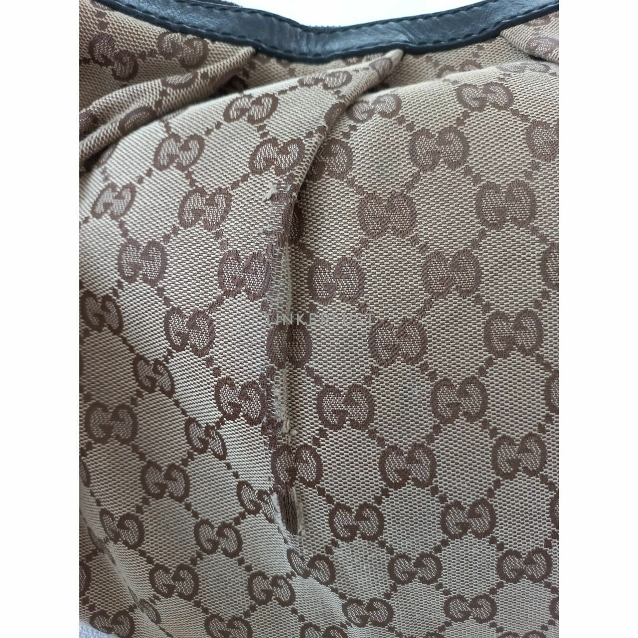 Gucci Sukey Canvas Shoulder Bag 2010 Brown & Black 