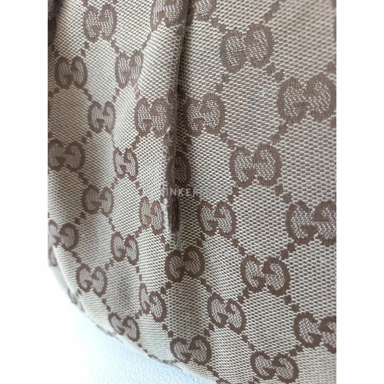 Gucci Sukey Canvas Shoulder Bag 2010 Brown & Black 