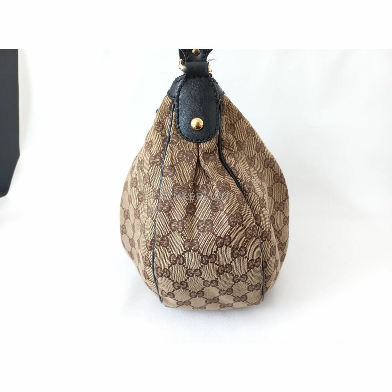 Gucci Sukey Canvas Shoulder Bag 2010 Brown & Black 