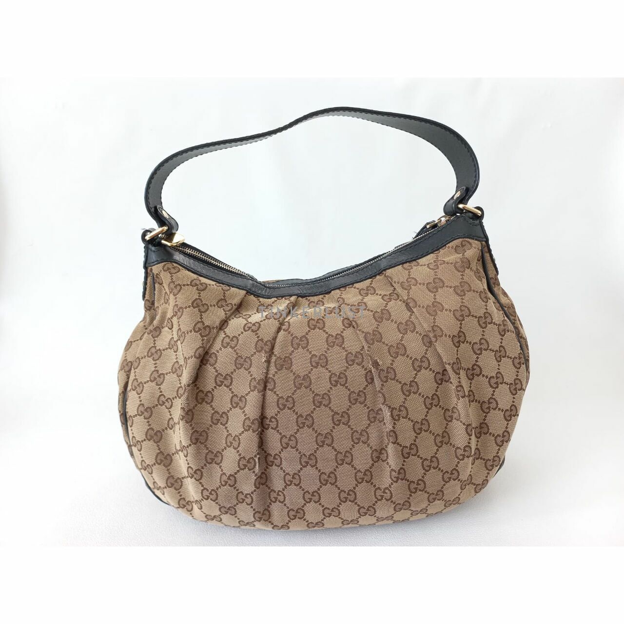 Gucci Sukey Canvas Shoulder Bag 2010 Brown & Black 