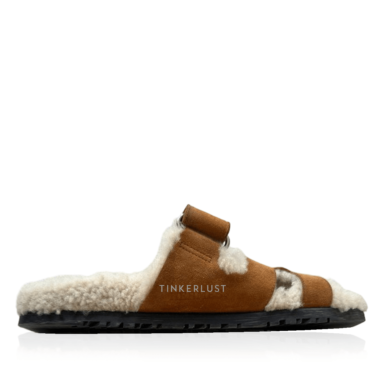 Hermes Chypre Fur Brown Sandals