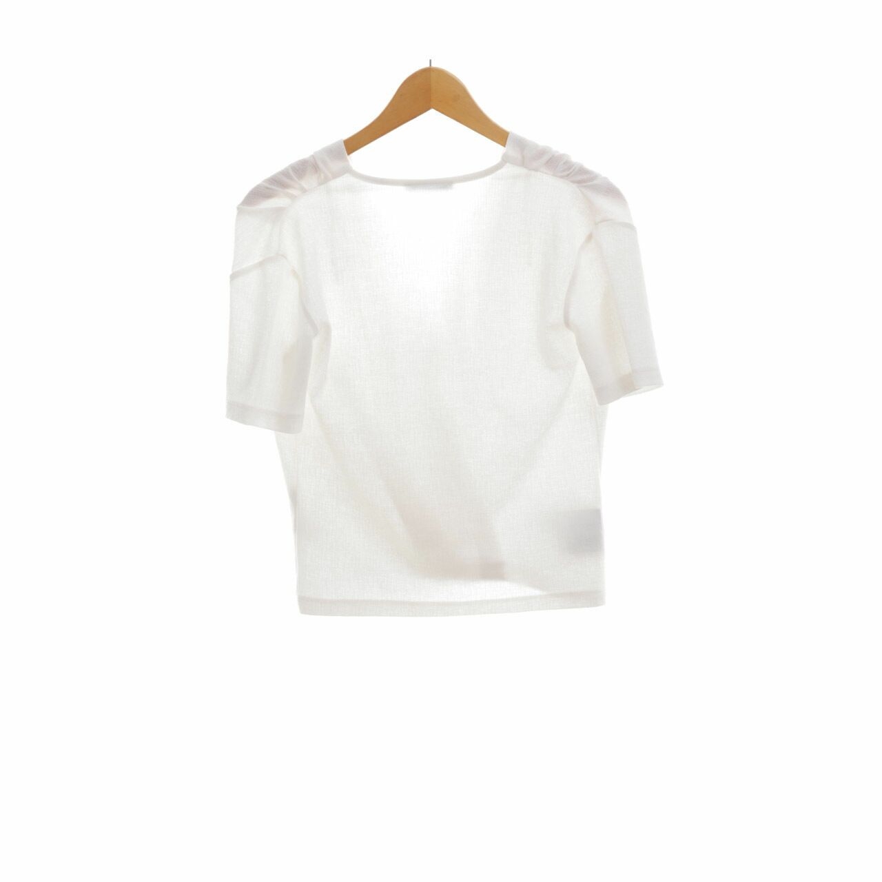 Zara Off White Wrap Blouse