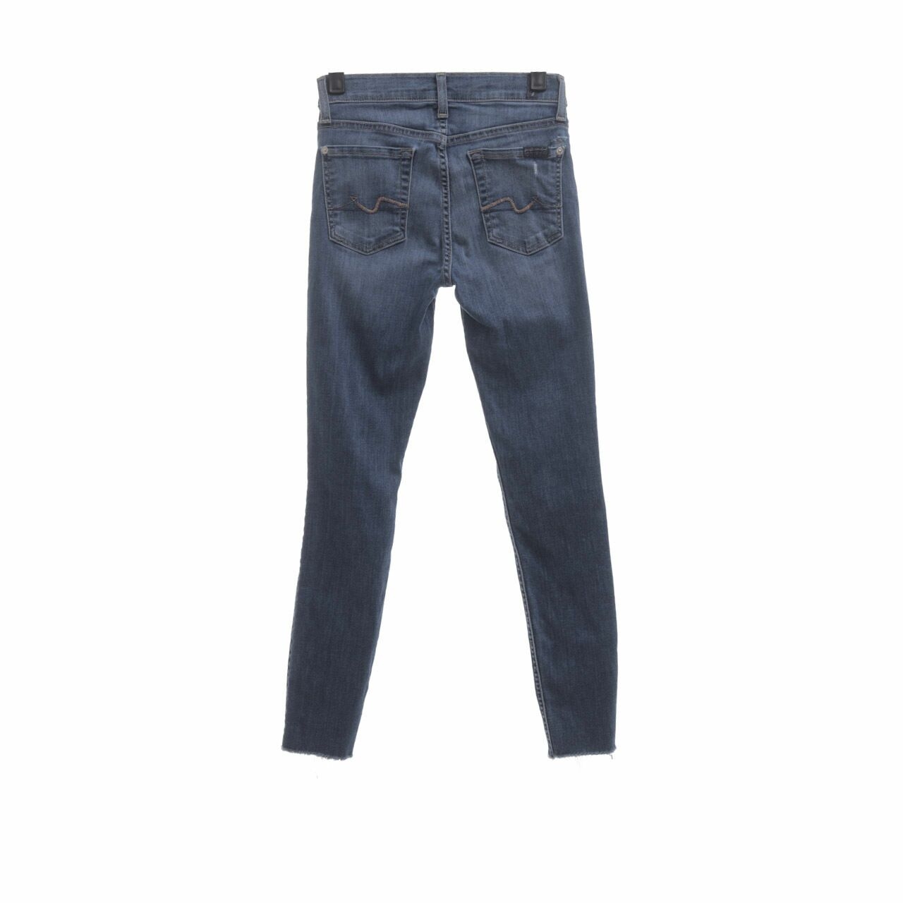 7 For All Mankind Blue Ripped Long Pants 