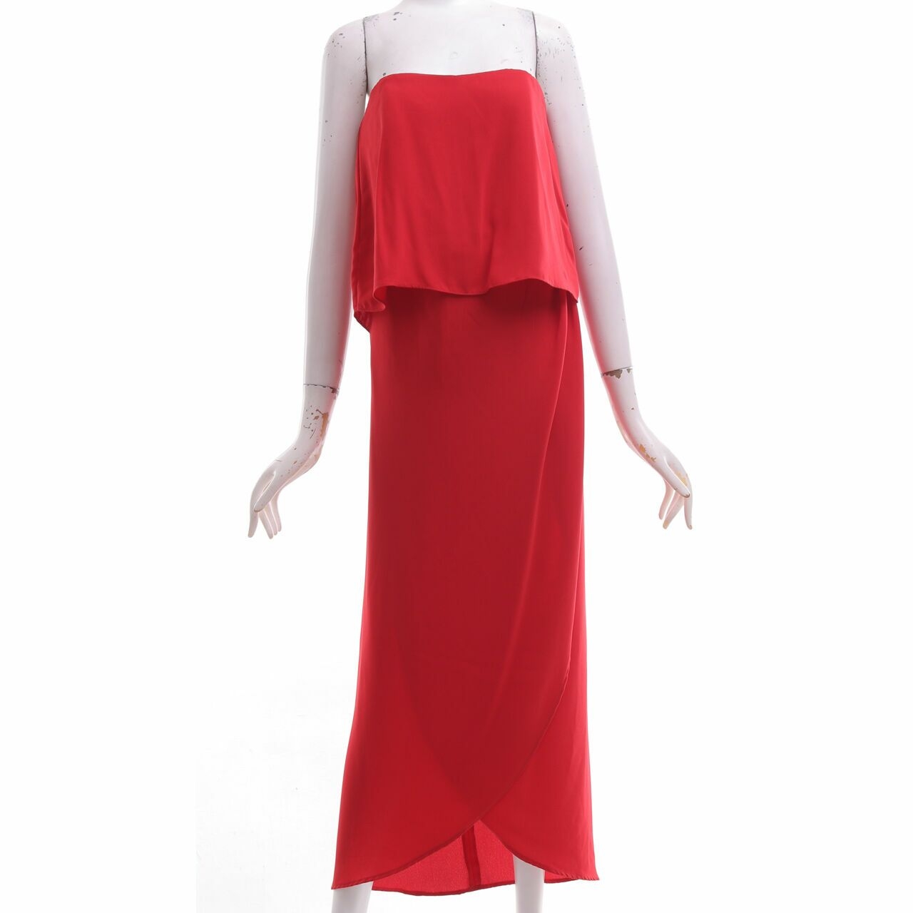 Paulina Katarina Red Tube Long Dress