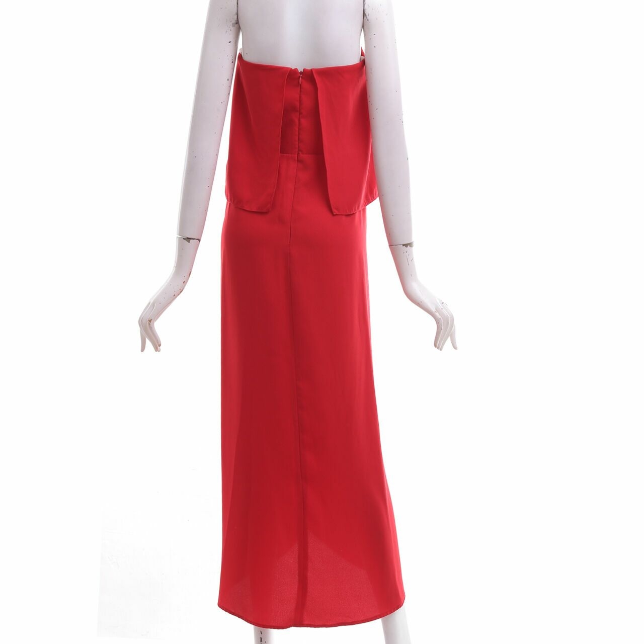 Paulina Katarina Red Tube Long Dress