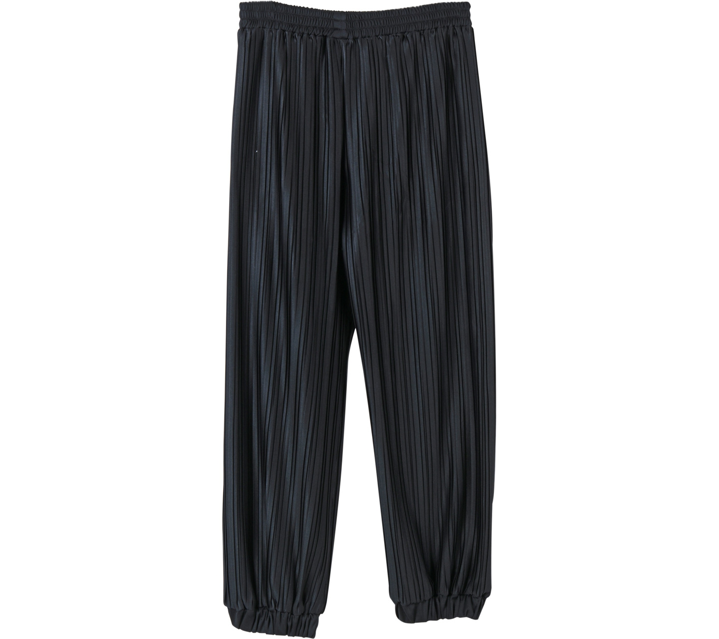 Dot Dtails Black Pleated Pants