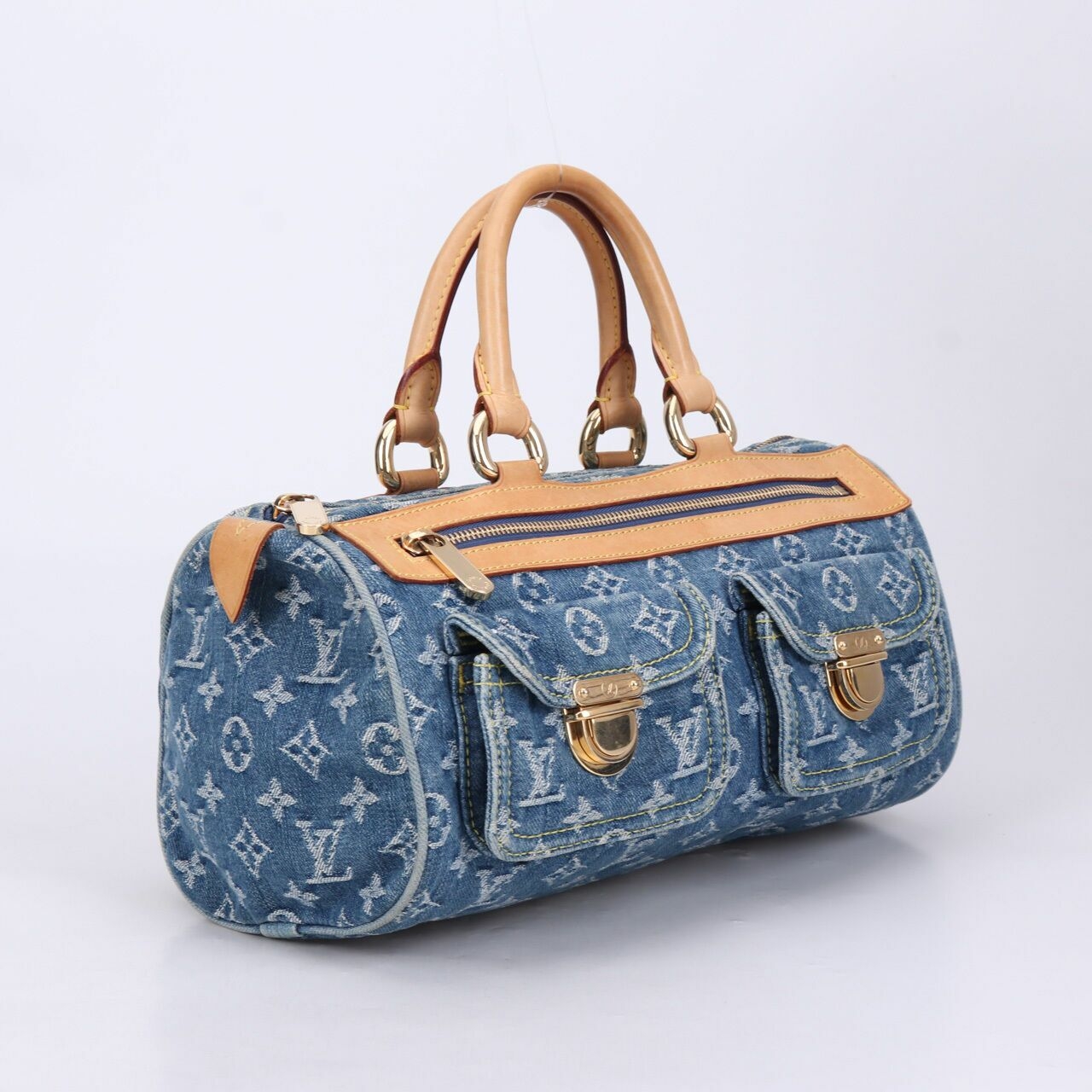 Louis Vuitton Monogram Denim Canvas Neo Speedy Weekend Handbag