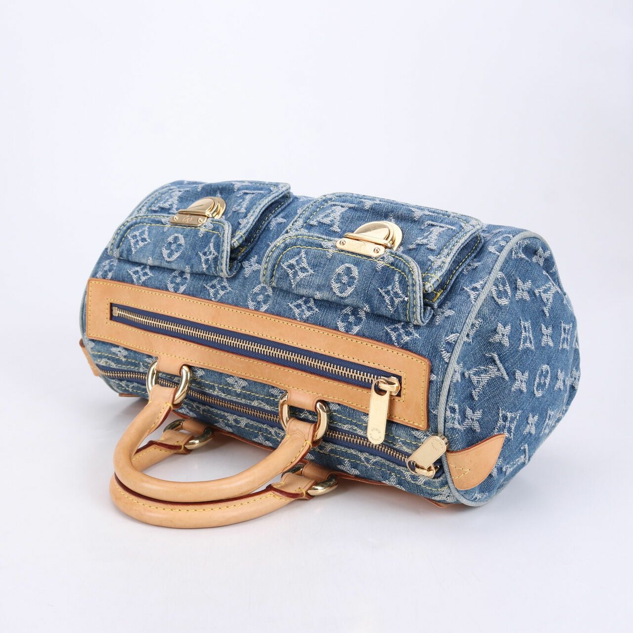 Louis Vuitton Monogram Denim Canvas Neo Speedy Weekend Handbag